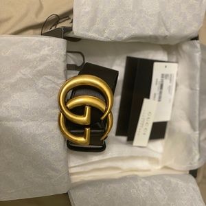 Gucci Leather belt with Double G buckle